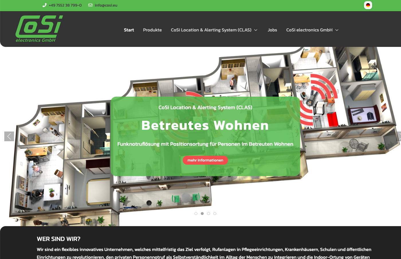 Website von CoSi electronics